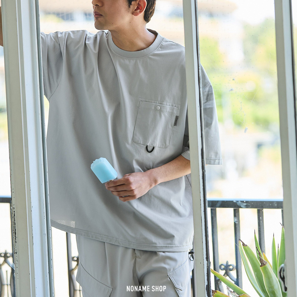 THE CRAFT CREW PRODUCTS 高科技布料 抽繩 圓領 口袋 寬鬆 短袖 七色 (男款)