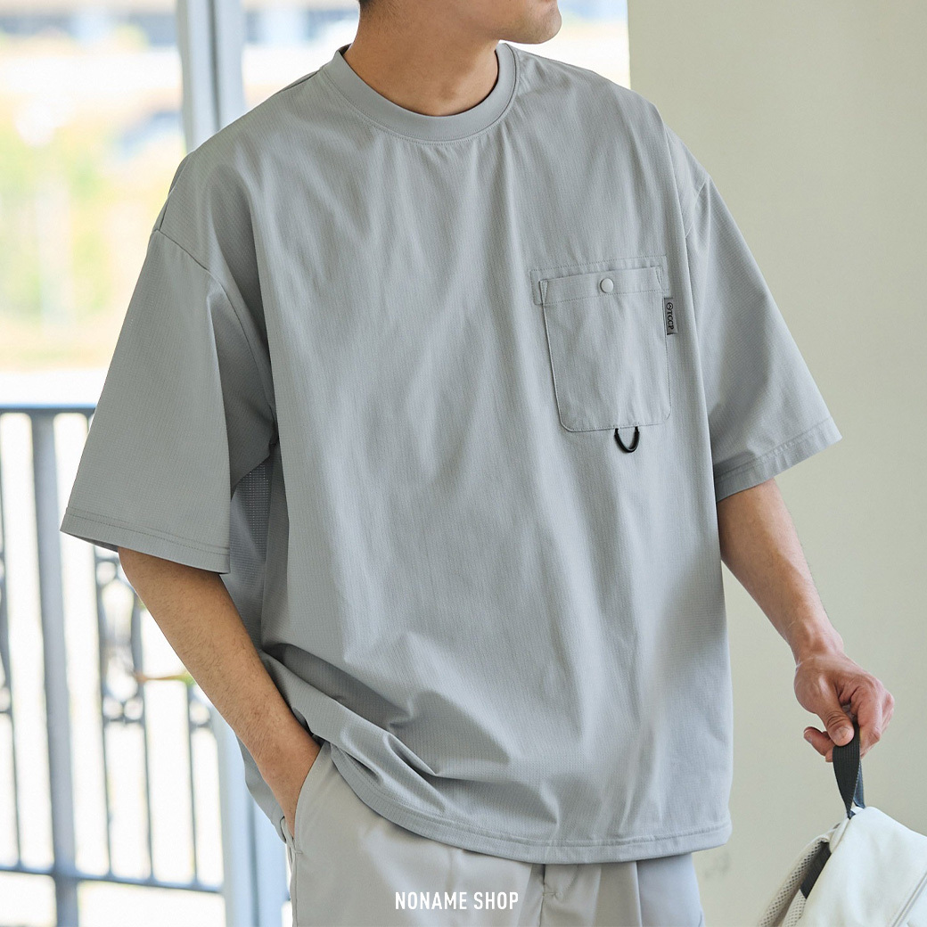 THE CRAFT CREW PRODUCTS 高科技布料 抽繩 圓領 口袋 寬鬆 短袖 七色 (男款)