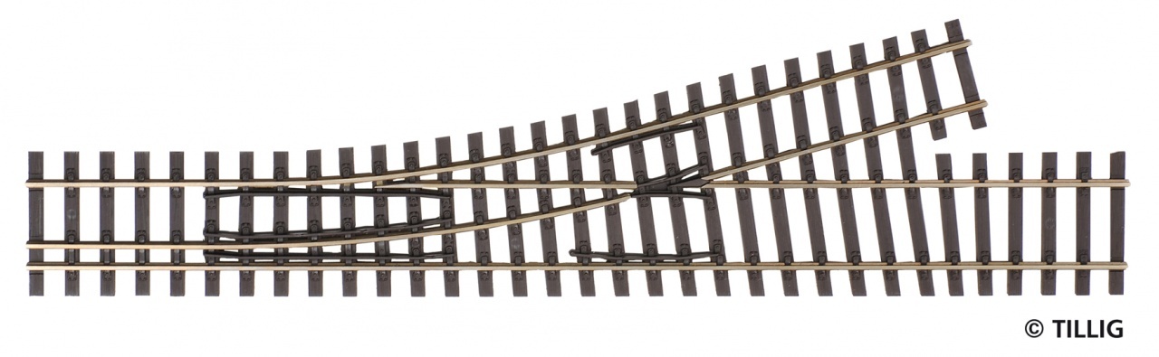 Tillig 85184 HO規 15度 左岔 228mm