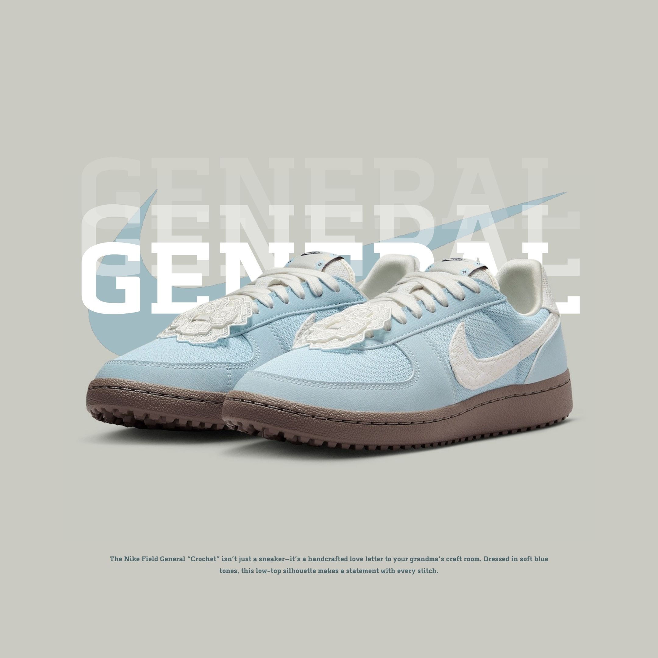 NICEDAY 現貨 Nike Field General 寶寶藍 水藍 天空藍 藍 藍白 白 花 女鞋 IH7350-402