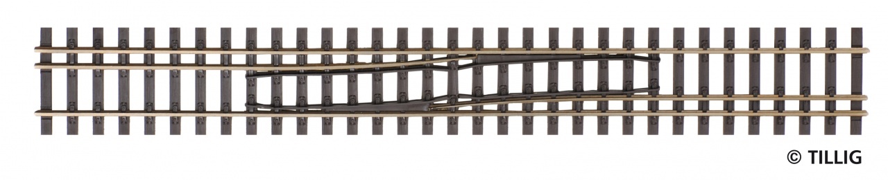 Tillig 85188 HO/HOm規 HO/HOm 右/左 雙軌距軌道 228mm