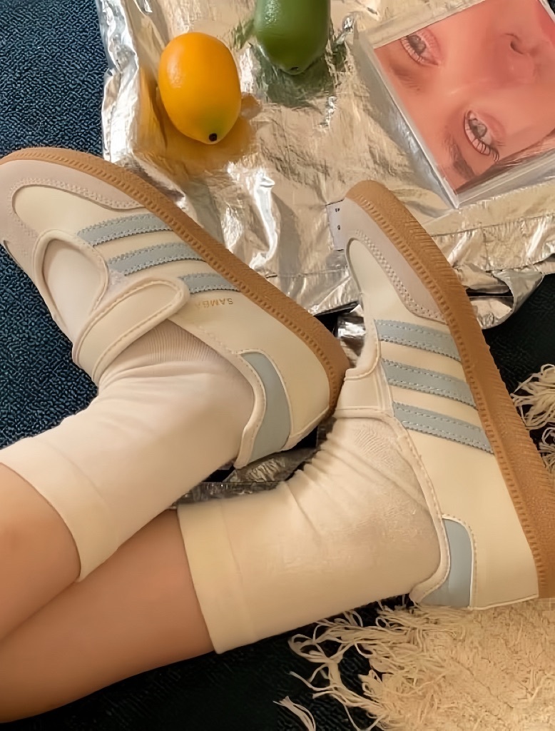 Adidas Originals Samba Jane 歐洲新款 奶油 寶寶藍 焦糖底 森巴 瑪莉珍鞋 JR7339