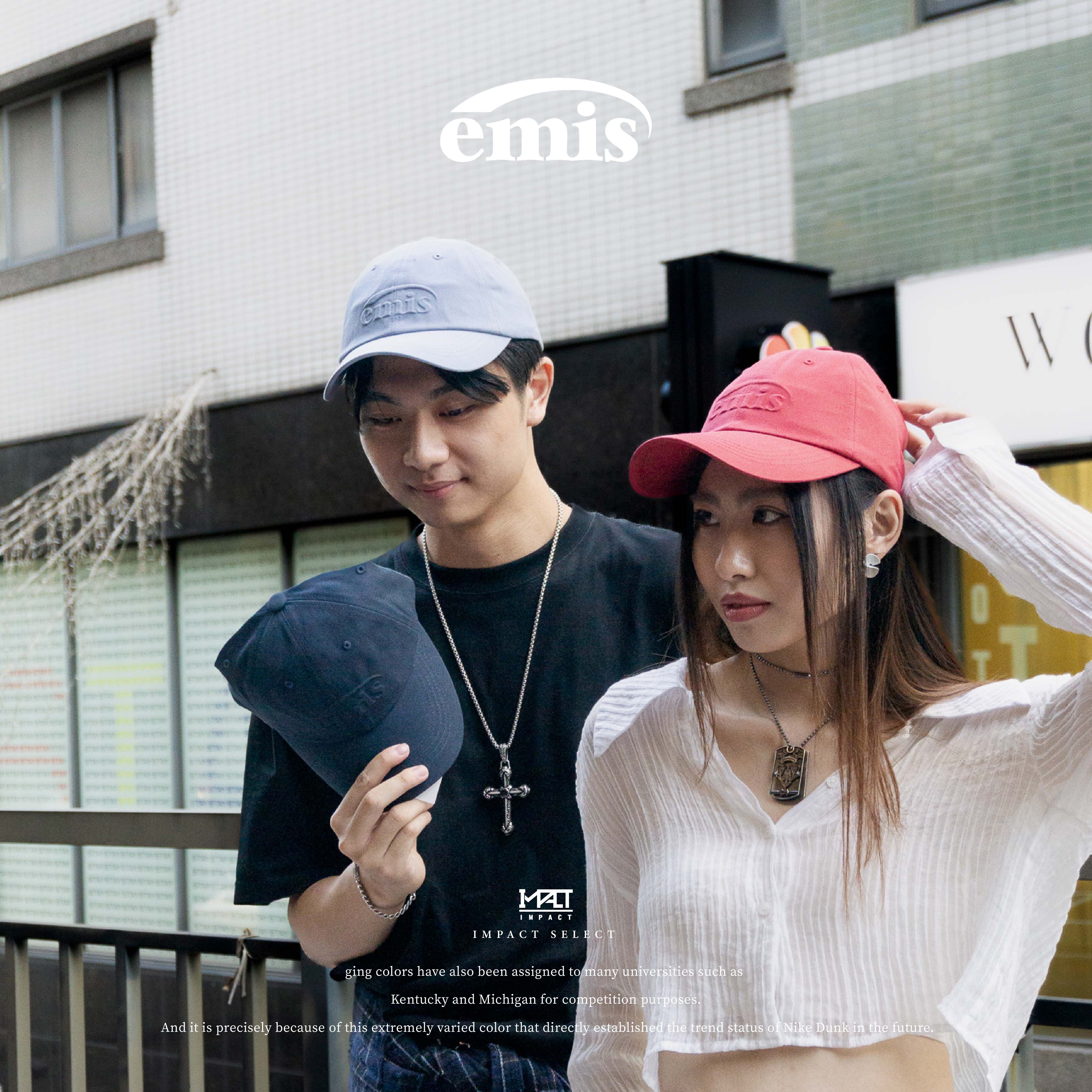EMIS EMBOSSING LOGO BALL CAP 立體浮雕 老帽 韓國 正貨 三色