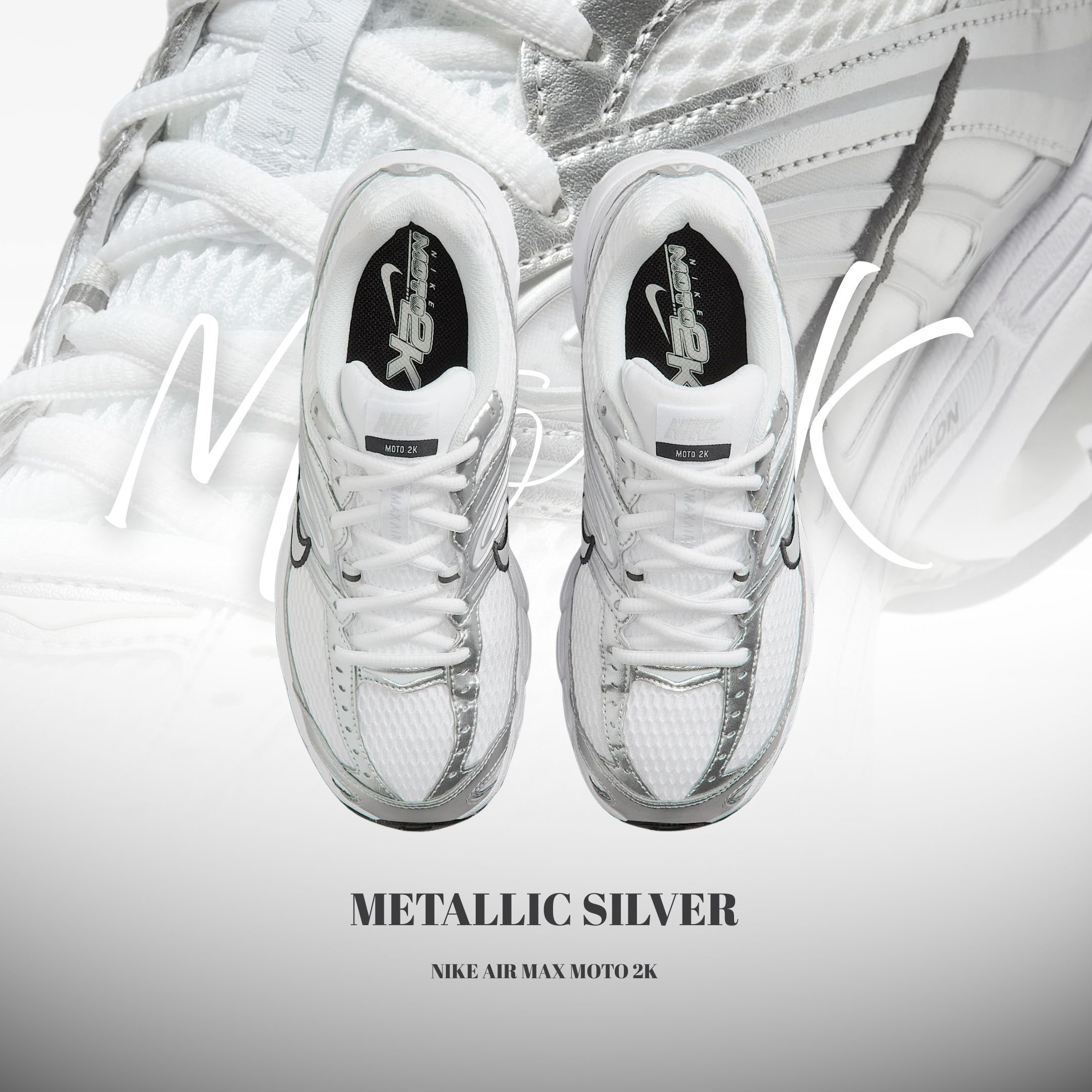 NICEDAY 現貨 Nike Air Max Moto 2K 復古 銀 銀白 白銀 白灰 Y2K 女鞋 HQ2056-103