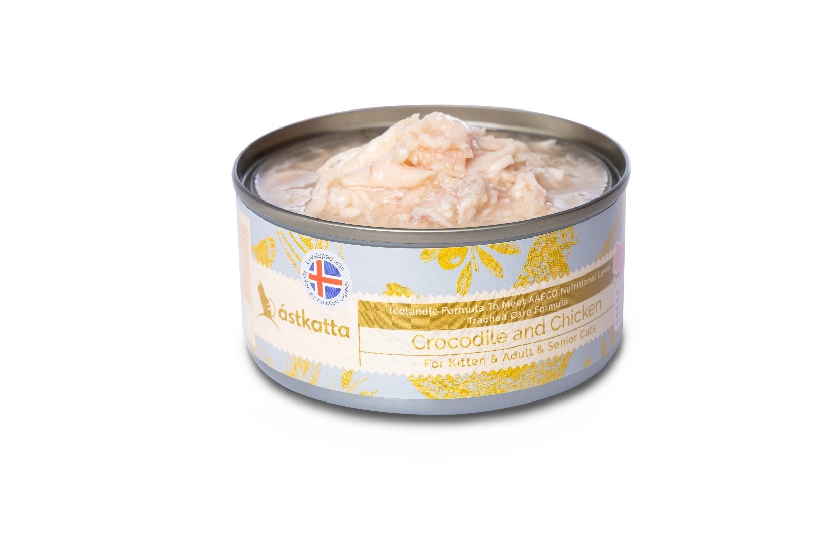 營養貓主食罐-鱷魚+雞肉 (氣管保養) (80g)