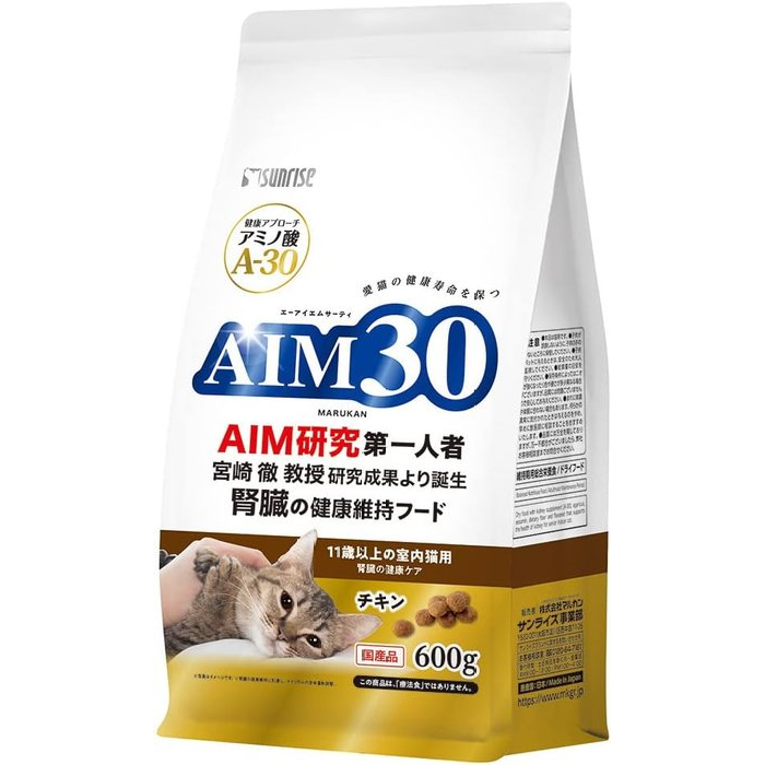 Sunrise AIM30 - 日本腎臟保健乾糧 (雞肉) 11歲以上高齡貓配方 600g