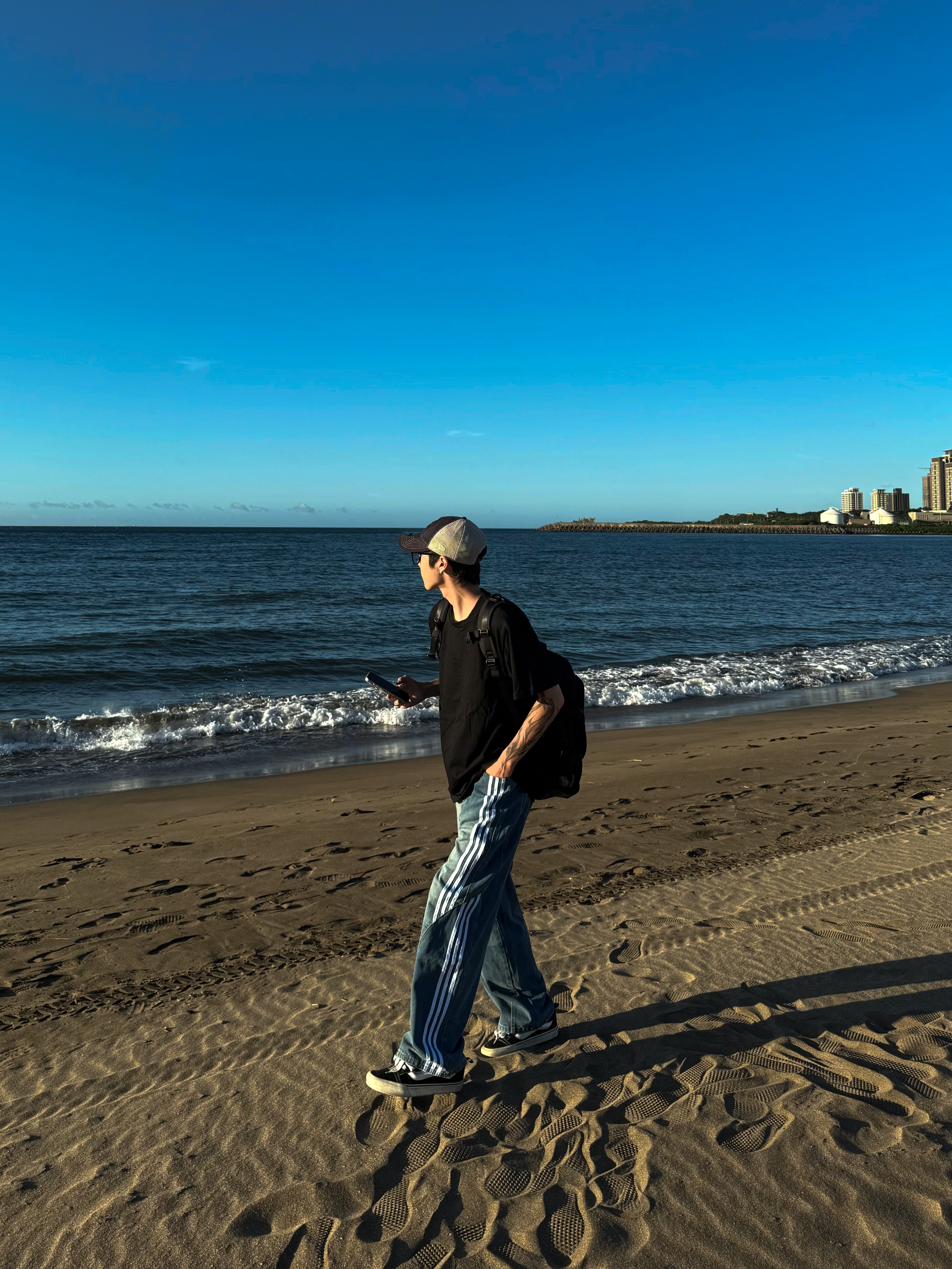 (部分現貨) 街頭感三線拼接直筒牛仔褲