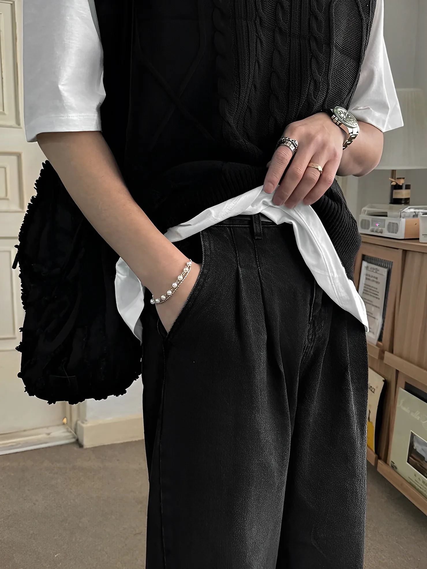 四季 CLEANFIT 簡約 直筒 牛仔 長褲