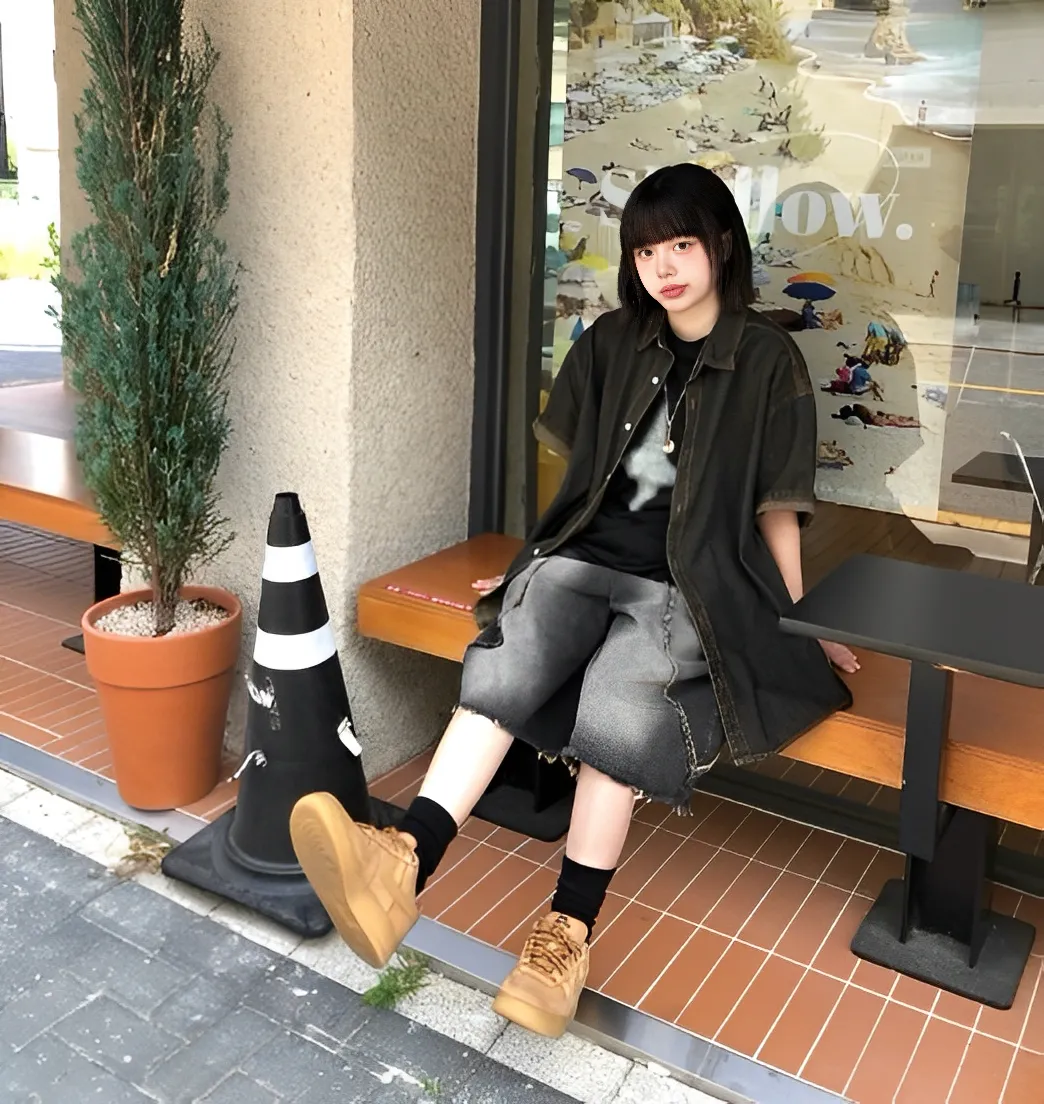 街頭 設計 噴墨 星芒 短袖