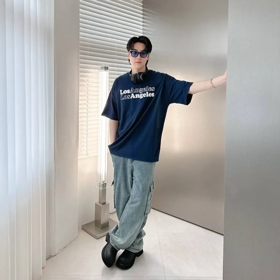 Losangels 發泡 字體 短袖