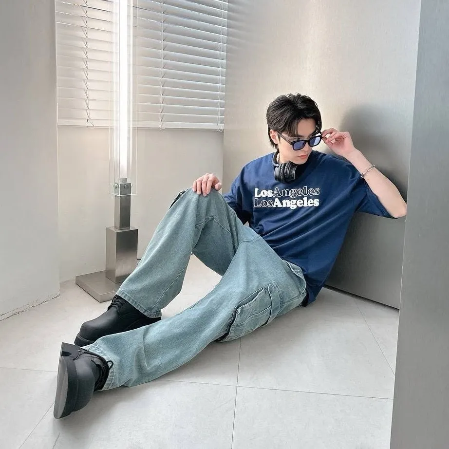 Losangels 發泡 字體 短袖