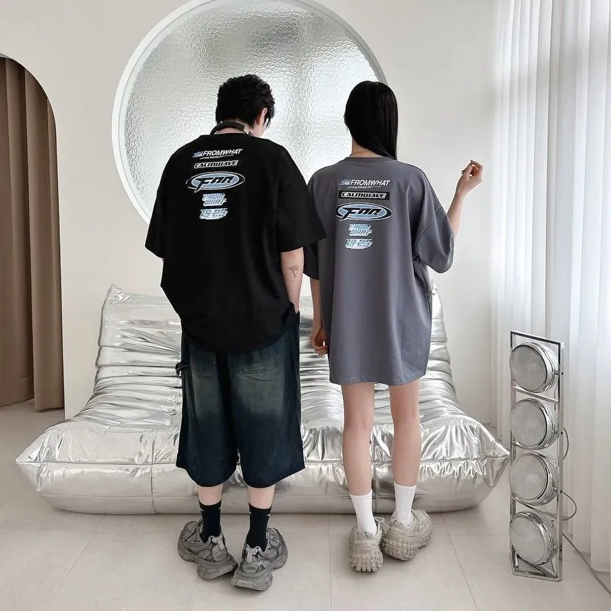 FROMWHAT 賽車風 斑駁 設計 短袖