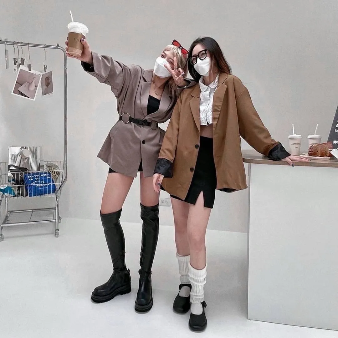 百搭 簡約 男女 西裝 外套