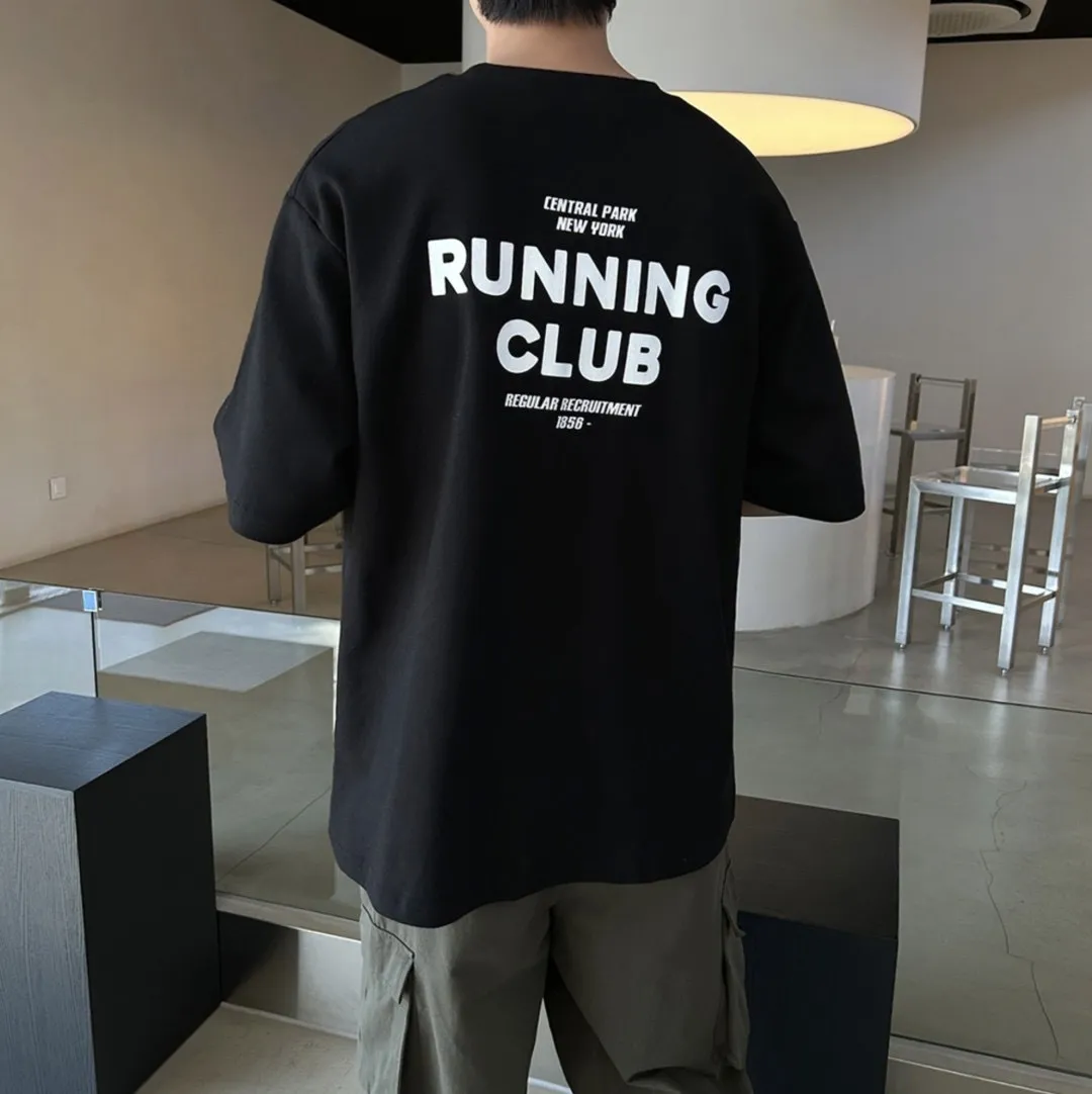 RUNNING CLUB 英文 設計 短袖