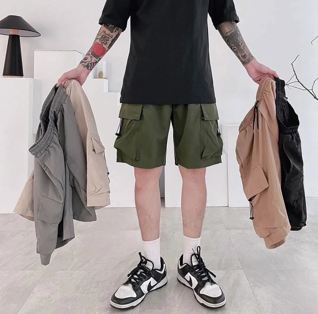 機能 拉釦 尼龍 防潑水 短褲