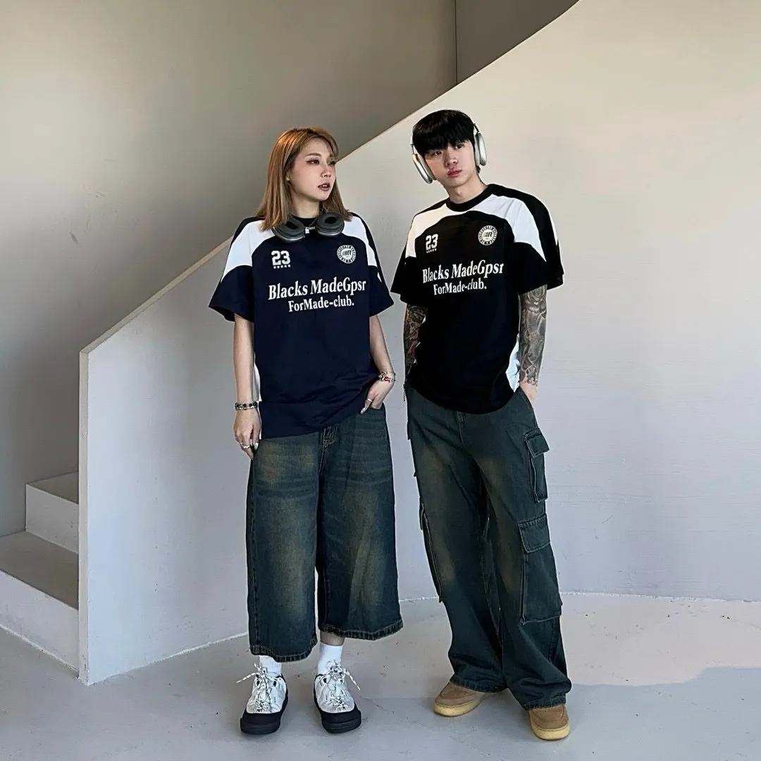 高磅數 重工藝 23 Blacks 特殊 拼接 短袖