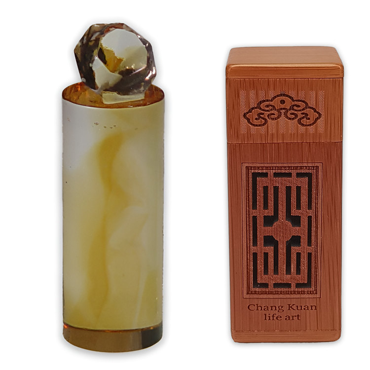 鹿港窯禮品館｜琉璃圓柱真鑽印章｜客製手工篆刻開運印鑑 開業開市開幕送禮首選