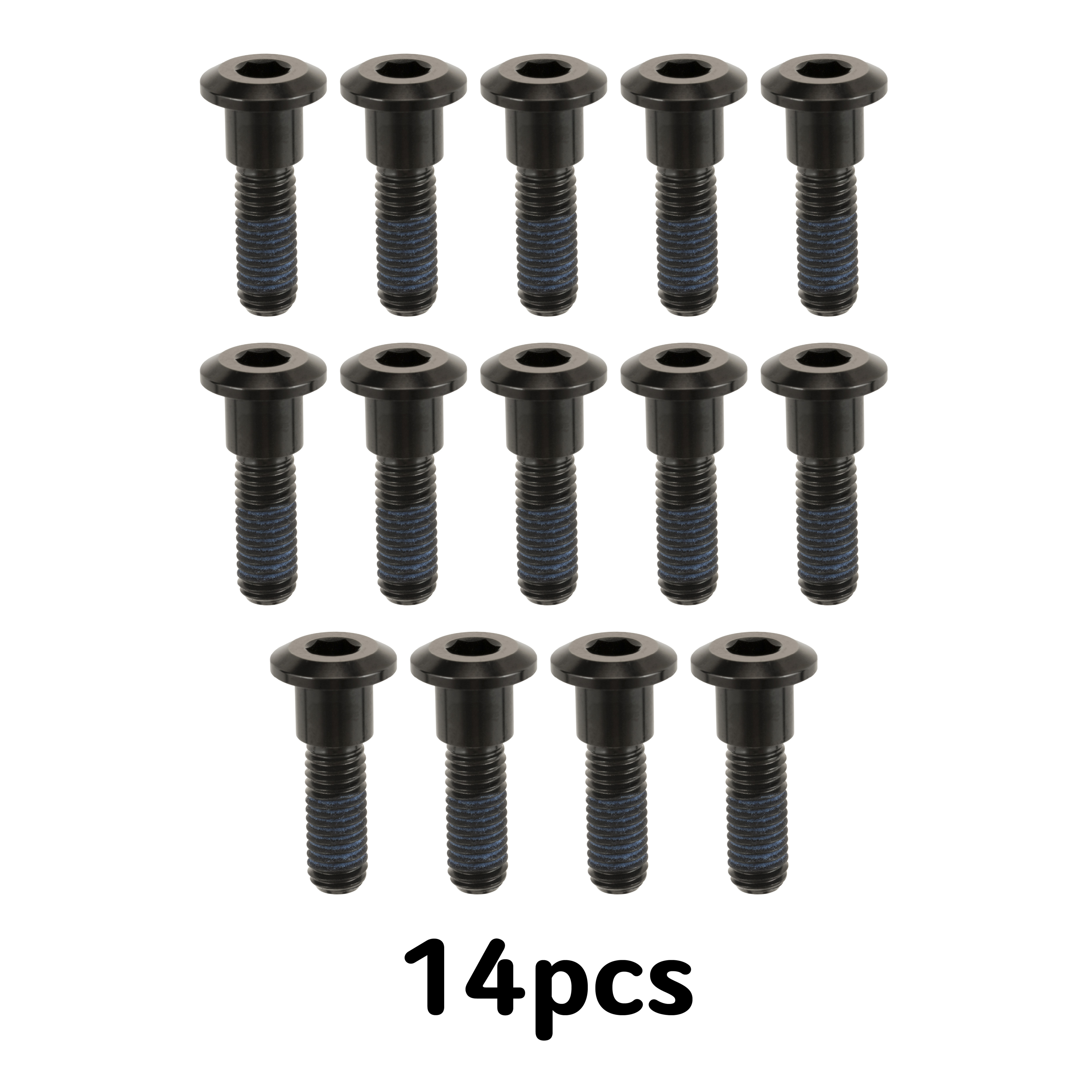 Motone 水冷凱旋 前雙後單碟 14顆 鈦合金 碟盤螺絲 - 鈦黑