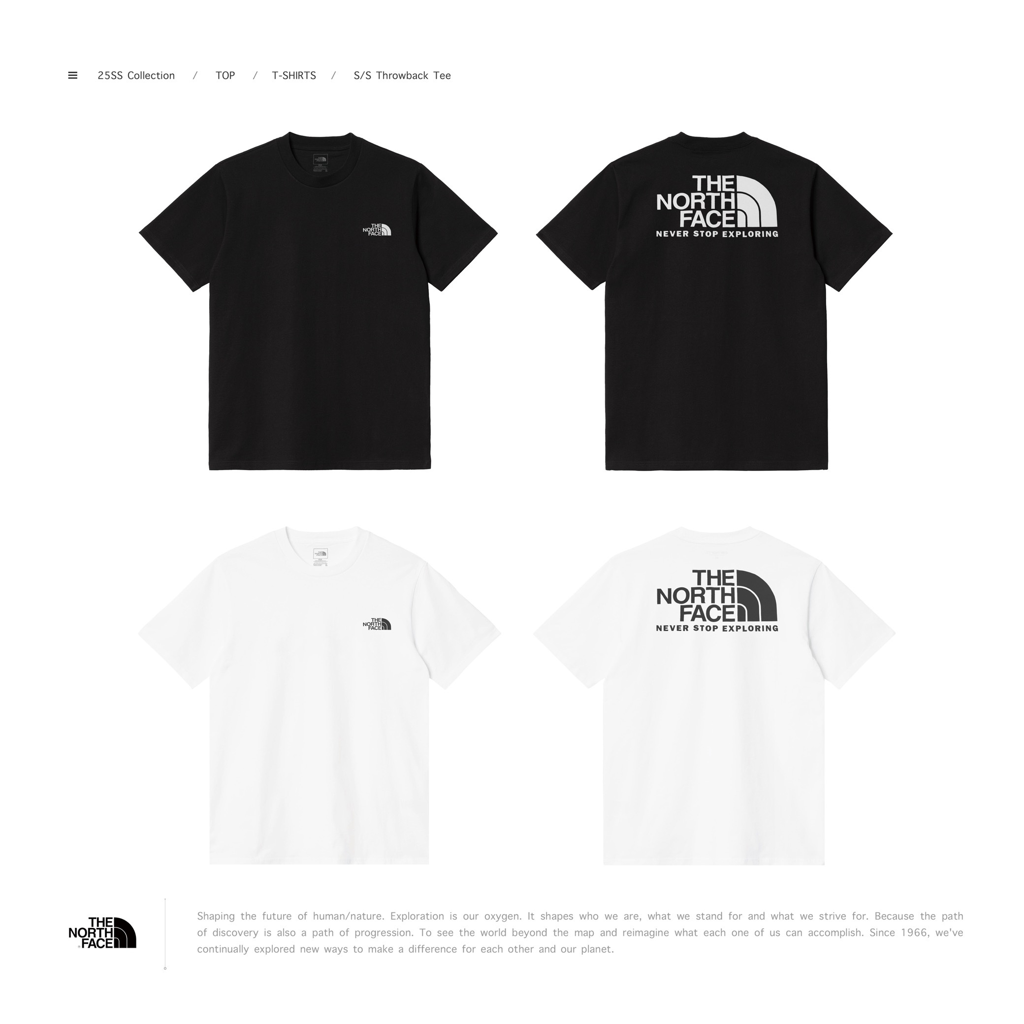 [ 預約販売 ] THE NORTH FACE - S/S Throwback Tee