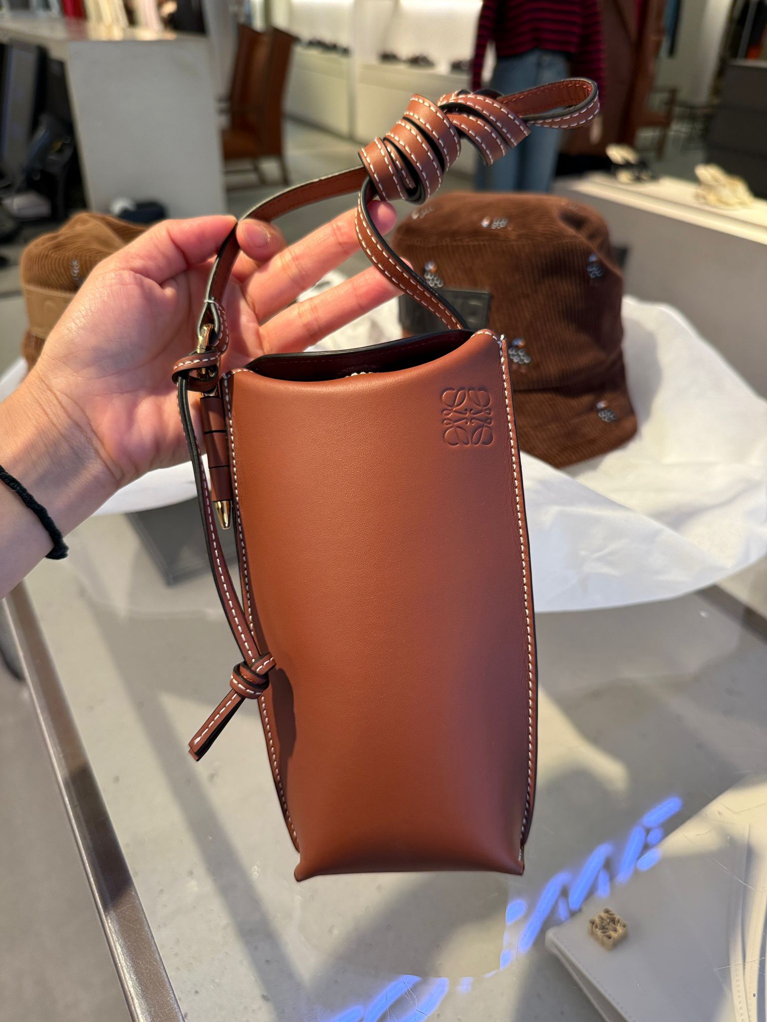 Loewe Gate pouch Oxido crossbody Bag Rust
