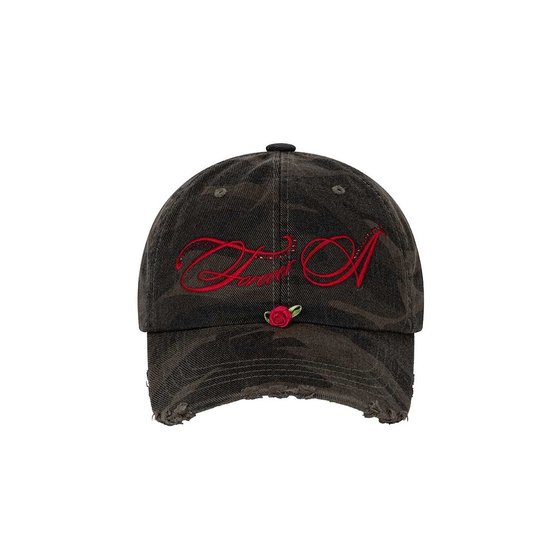 2000archives FOREVER ROSE CAP (CAMO) 玫瑰 字體 迷彩 老帽