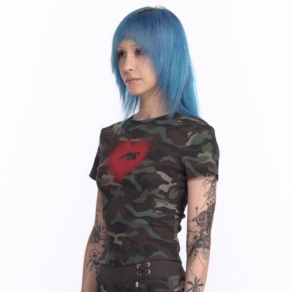 2000archives AS BABY TEE (CAMO) 愛心 迷彩 短袖