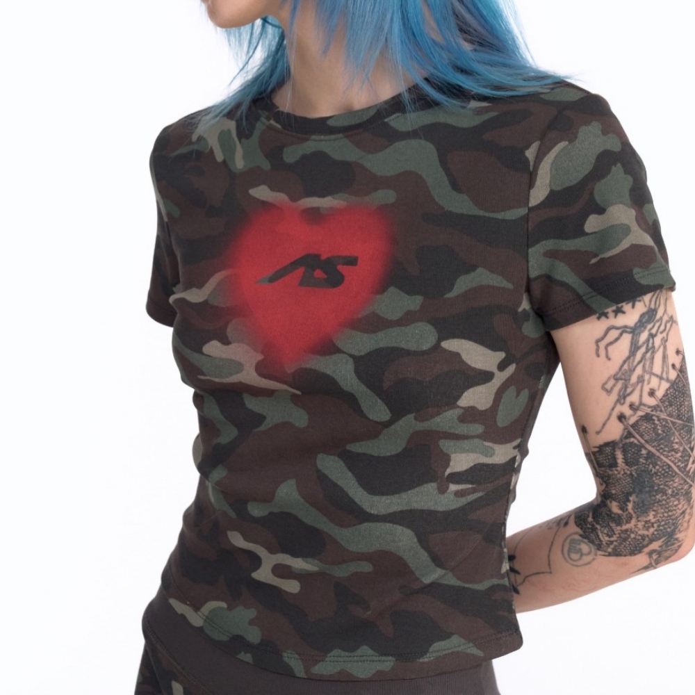 2000archives AS BABY TEE (CAMO) 愛心 迷彩 短袖