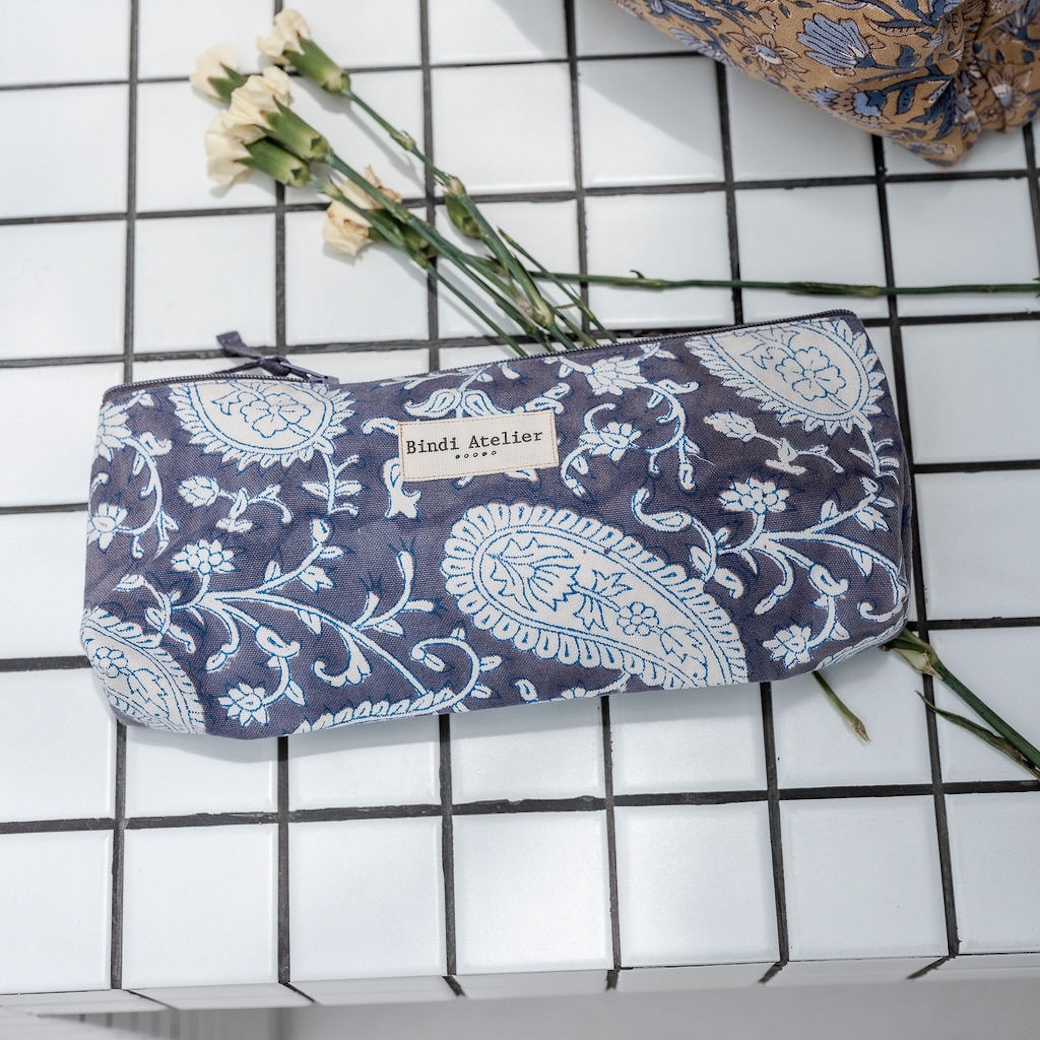 梅拉矢車菊藍｜筆袋