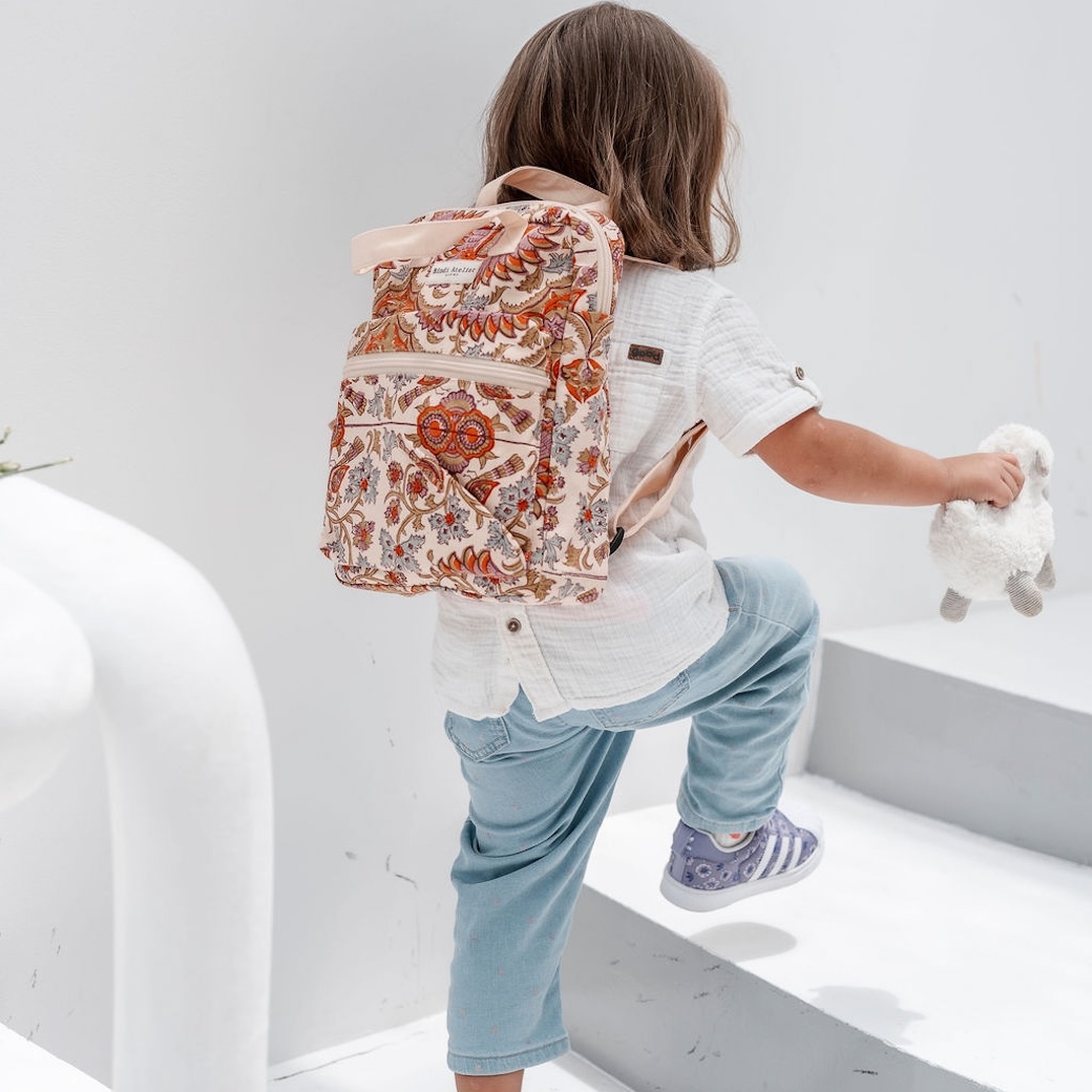 英迪拉駝棕混橘紅 | 幼童後背包