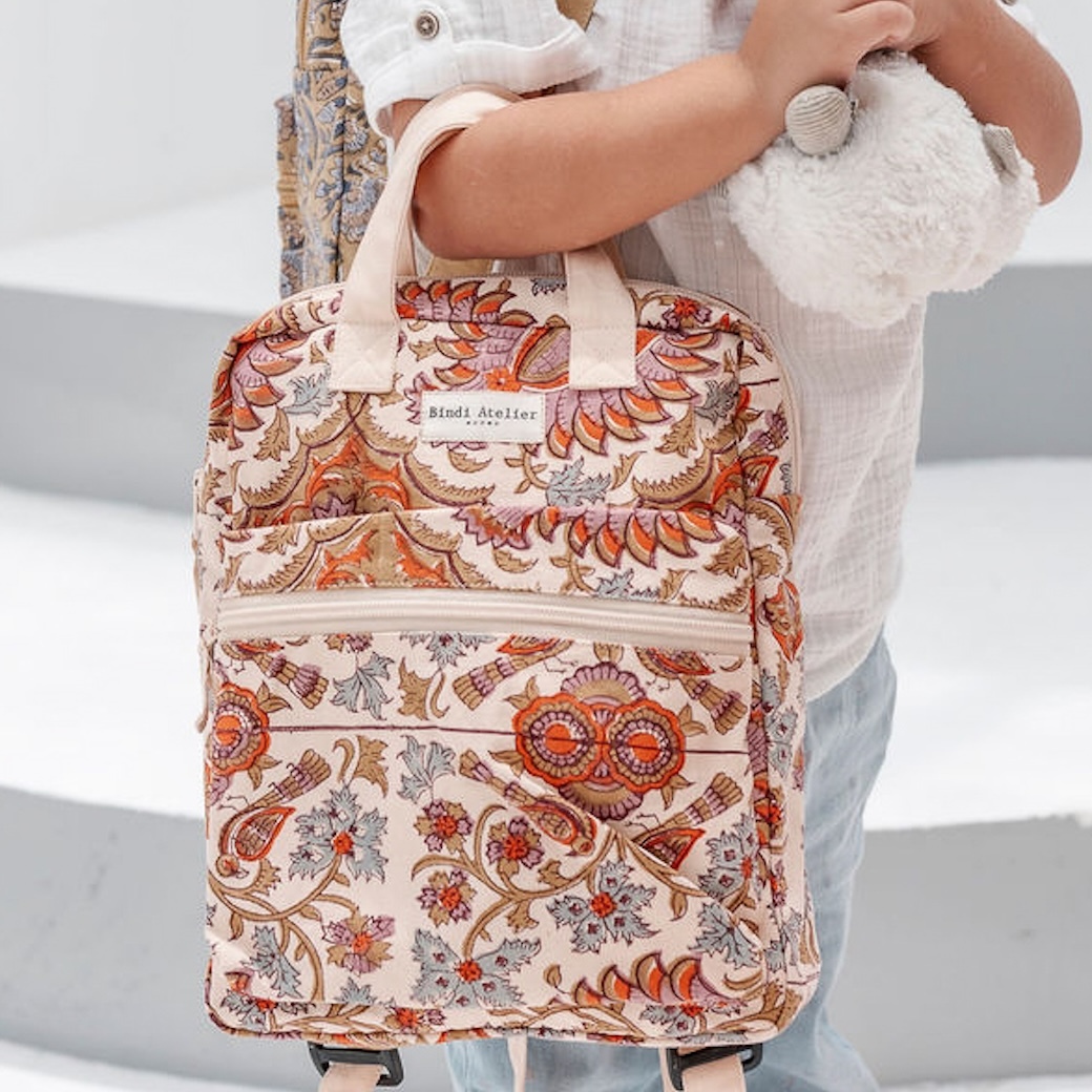 英迪拉駝棕混橘紅 | 幼童後背包