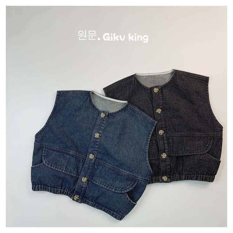 復古軟糯牛仔背心