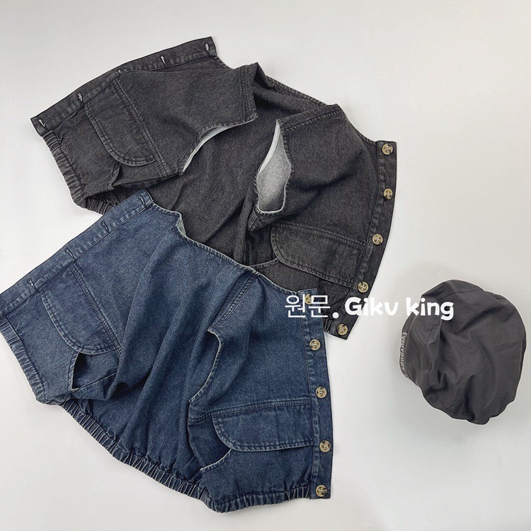 復古軟糯牛仔背心