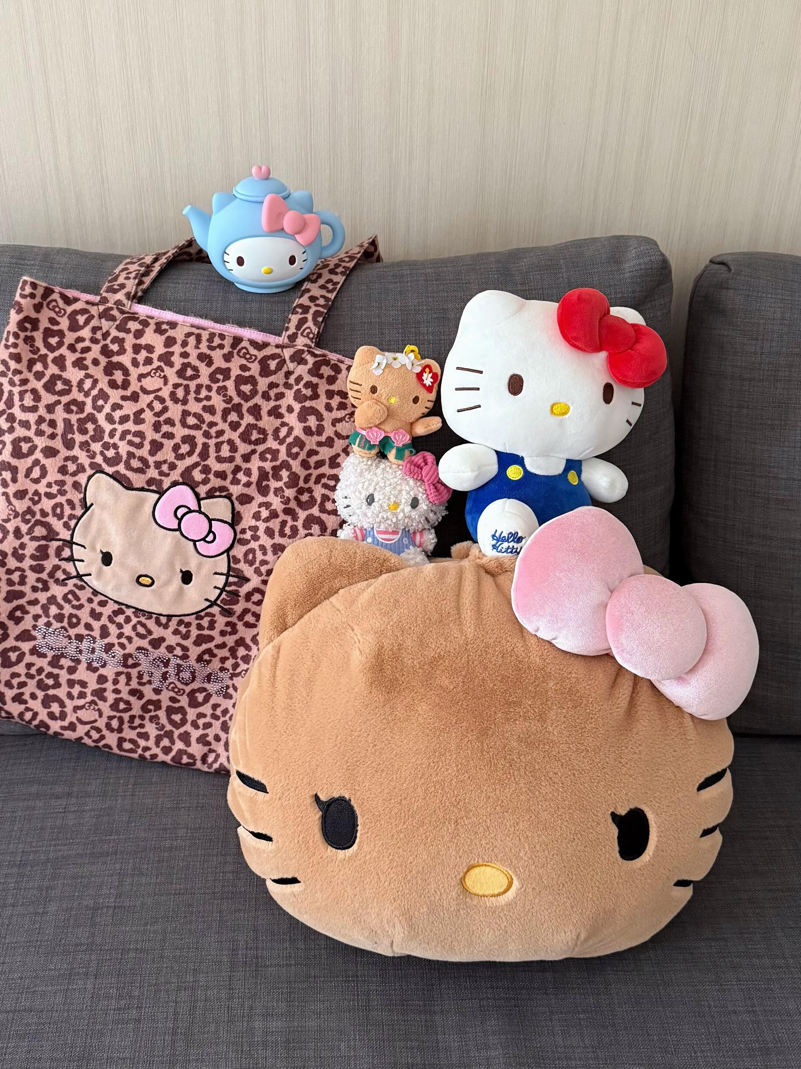 Hello Kitty x TBH 夏日黑皮系列 凱蒂貓 翻蓋造型抱枕 靠墊 翻蓋手機 宋雨琦代言/預購