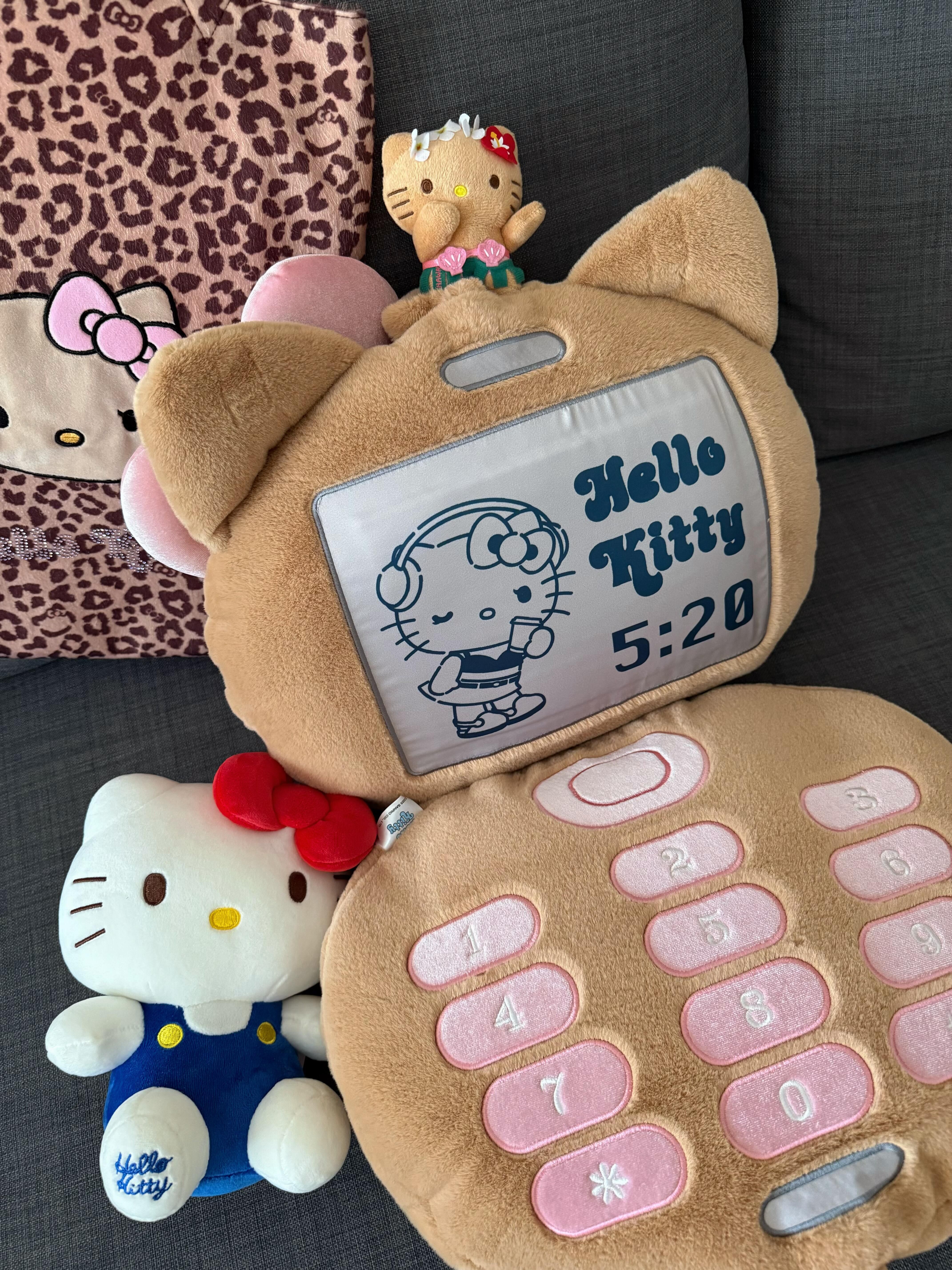 Hello Kitty x TBH 夏日黑皮系列 凱蒂貓 翻蓋造型抱枕 靠墊 翻蓋手機 宋雨琦代言/預購