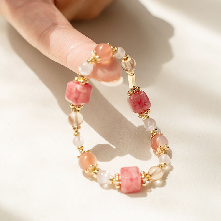 匱乏的慌亂：薔薇石 ｜緋紅瑪瑙｜拉絲紫鋰輝｜粉晶｜安德森