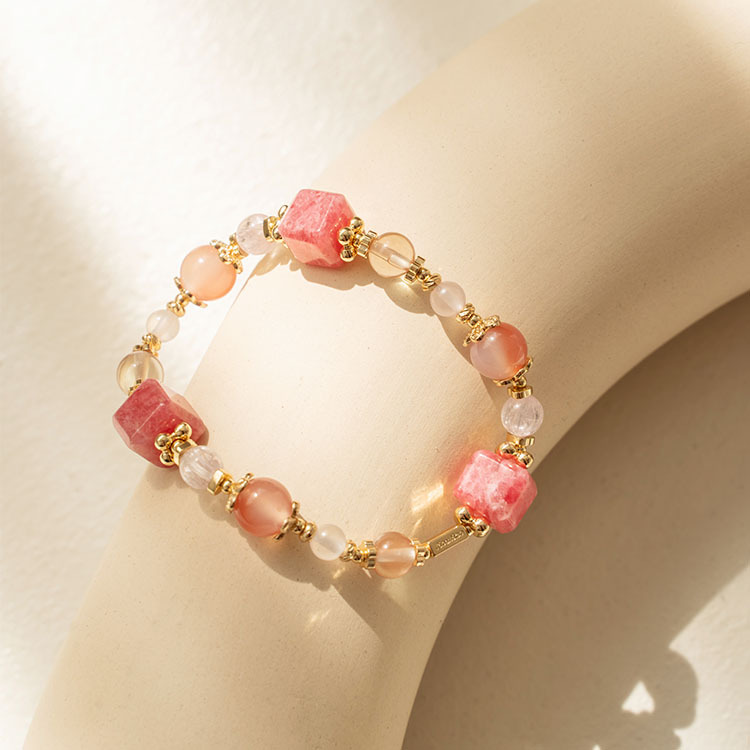 匱乏的慌亂：薔薇石 ｜緋紅瑪瑙｜拉絲紫鋰輝｜粉晶｜安德森