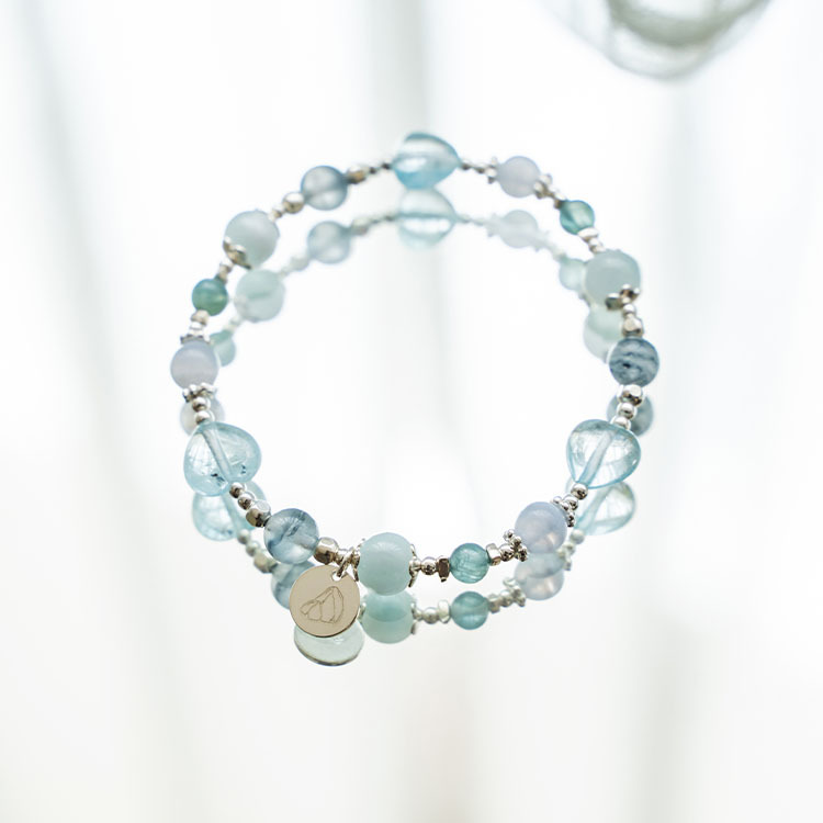 不犧牲相愛：藍托帕石｜藍紋瑪瑙｜海紋石｜藍綠晶｜千層藍兔毛