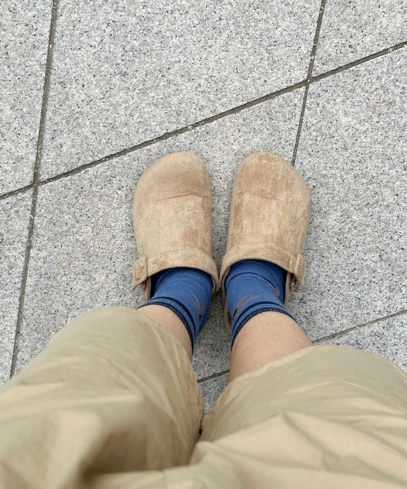 <快速出貨> FOLDER LABEL 2WAY 麂皮勃肯鞋