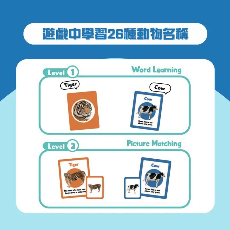 Curios®️英文動物配對卡