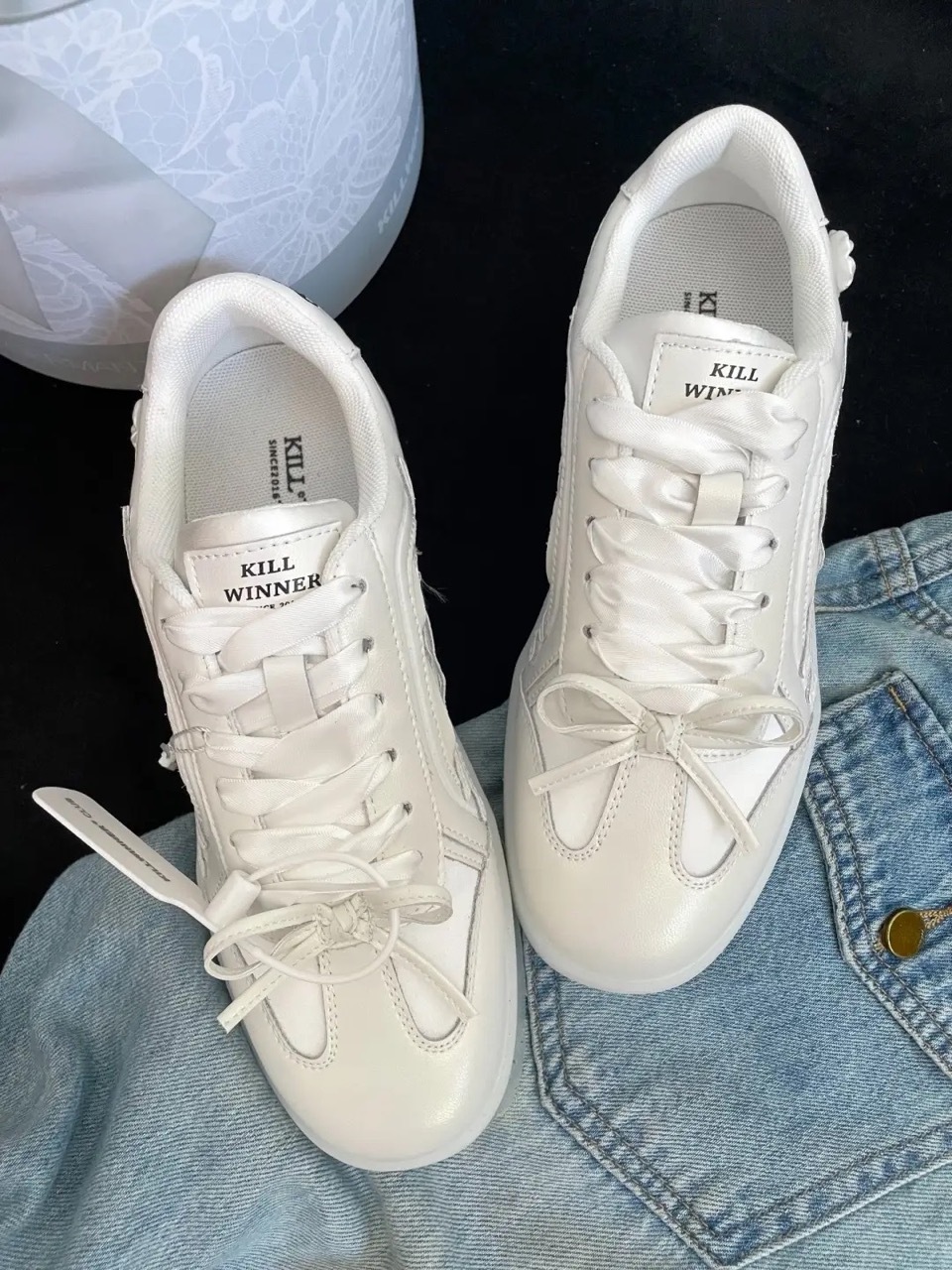 KILLWINNER 白月光 珠光 芭蕾風 蝴蝶結 皮革 IVE 安兪真同款 女鞋 / 預購