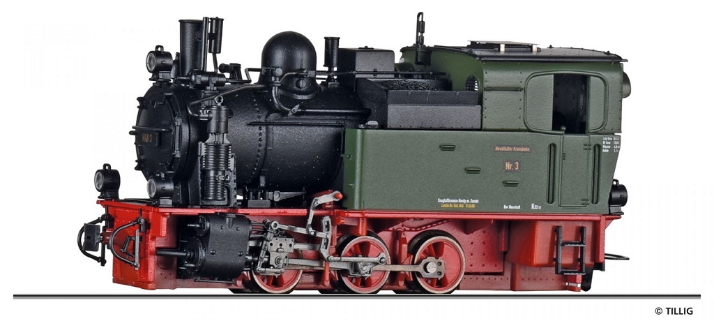 Tillig 02974 HOe規 No. 3 of the NWE 蒸汽車