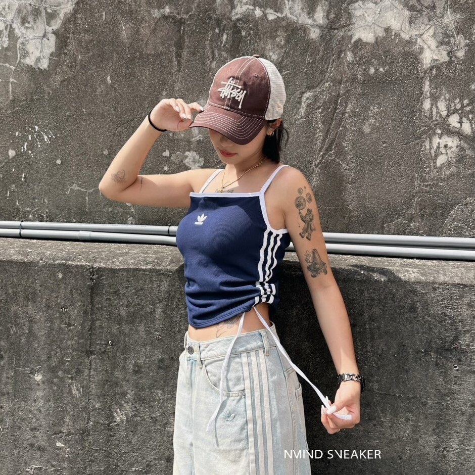 <快速出貨> Adidas Originals 抽繩吊帶背心 自帶胸墊🩷