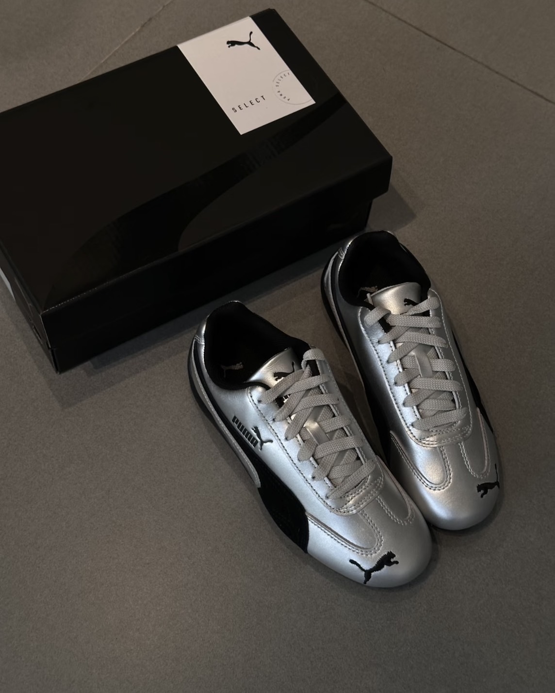 <朴彩英同款> Puma Speedcat Metallic 液態銀黑 灰銀 賽車鞋
