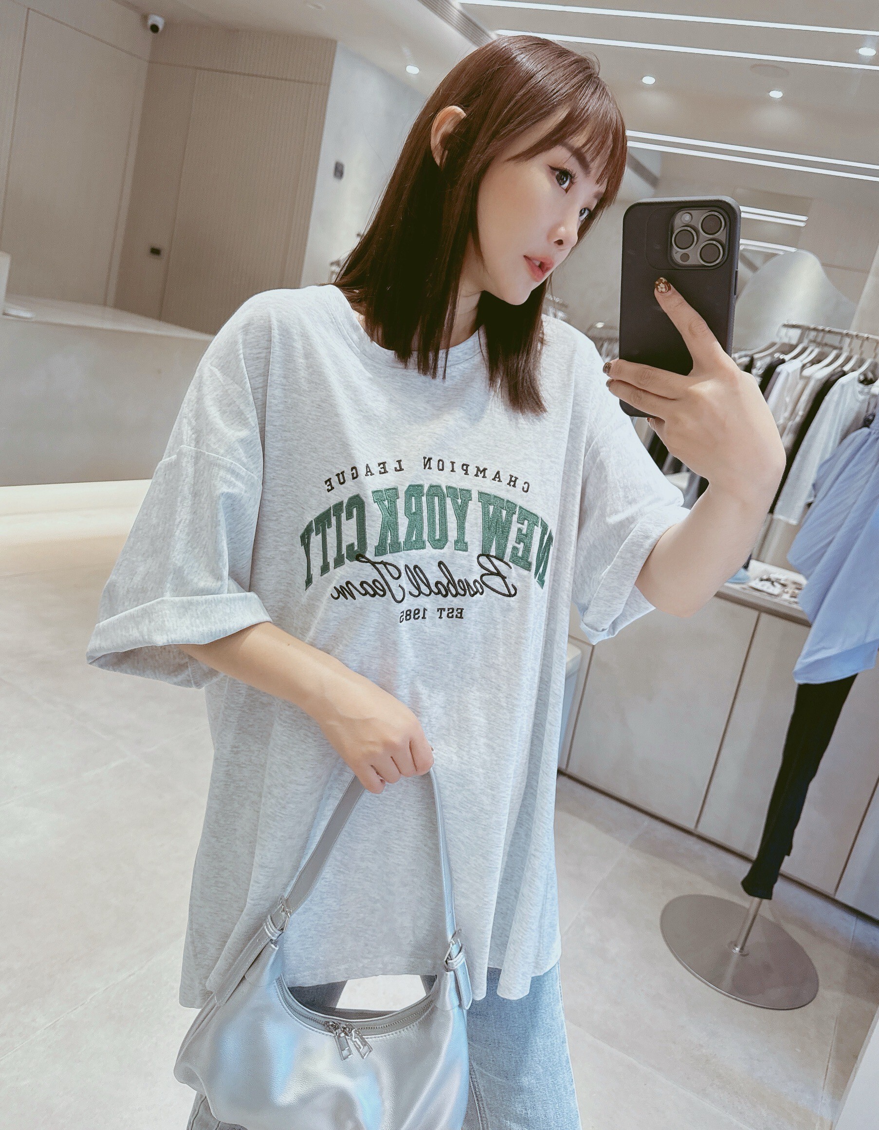 配色NEW YORK CITY大版上衣