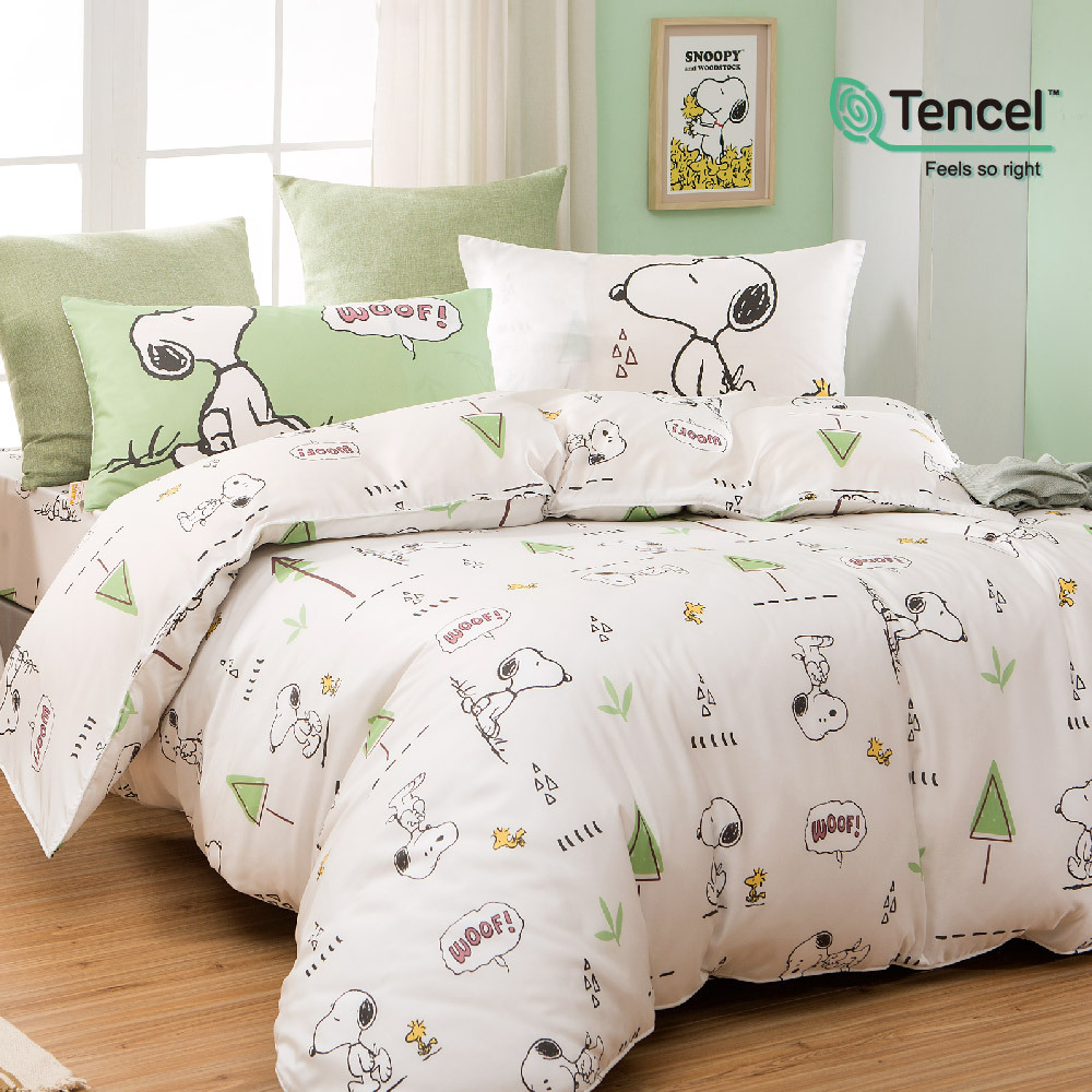 SNOOPY床包兩用被組 | 50支天絲 | SN508 森林泡泡