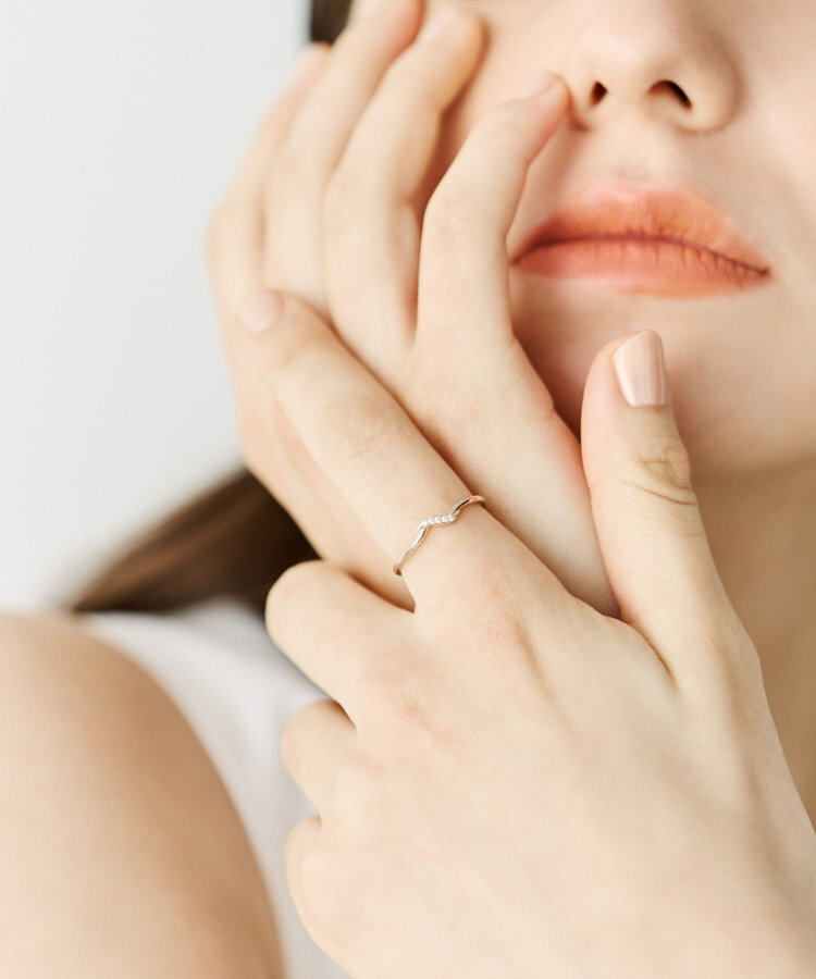 [連線優惠] ete 鑽飾波紋戒指