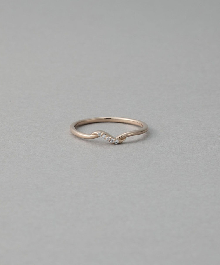 [連線優惠] ete 鑽飾波紋戒指