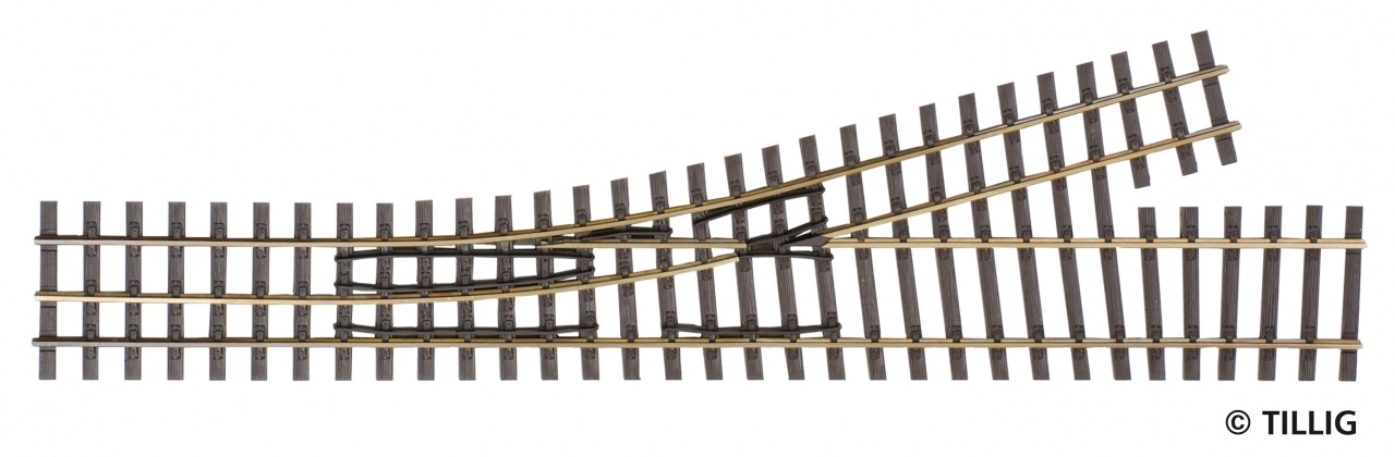 Tillig 85182 HO/HOe規 左窄軌道岔 228mm