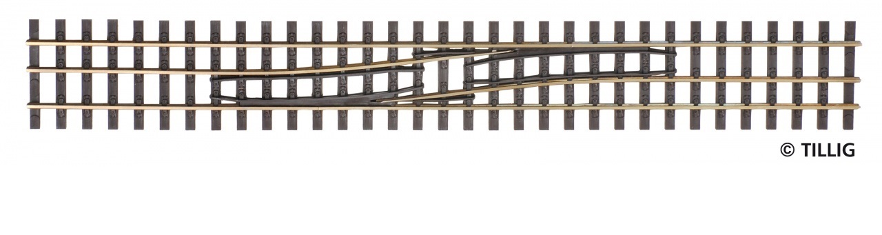 Tillig 85186 HO/HOe規 HO/HOe 右/左 雙軌距軌道 228mm