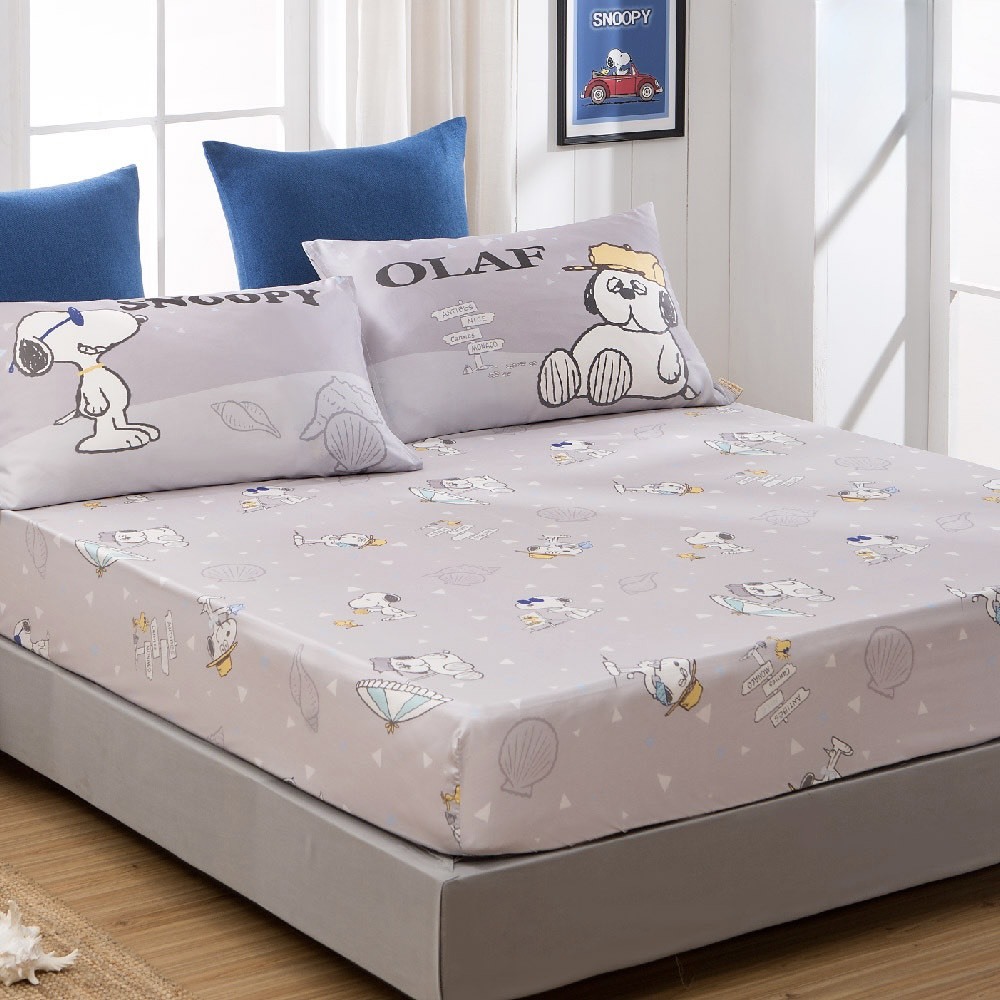 SNOOPY床包組 | 50支天絲 | SN506 沙灘派對